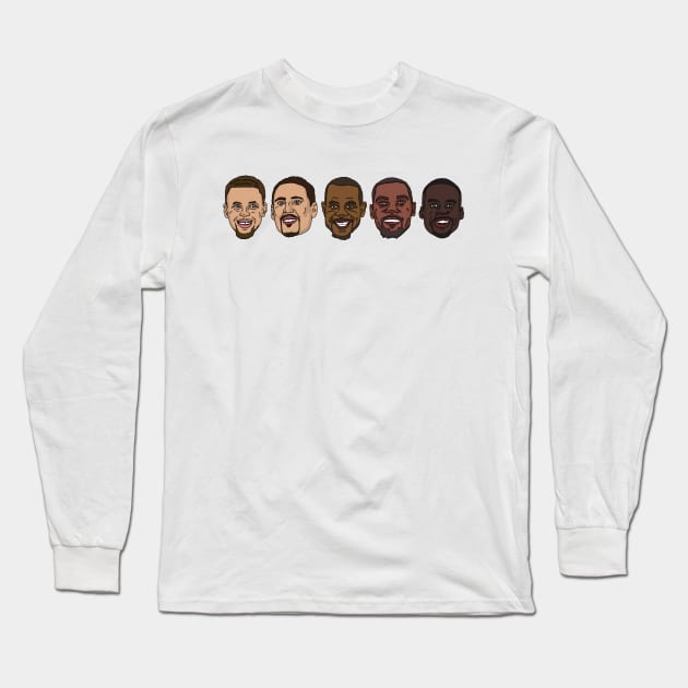 Warriors Death Lineup Long Sleeve T-Shirt by notyourcampusbookstore